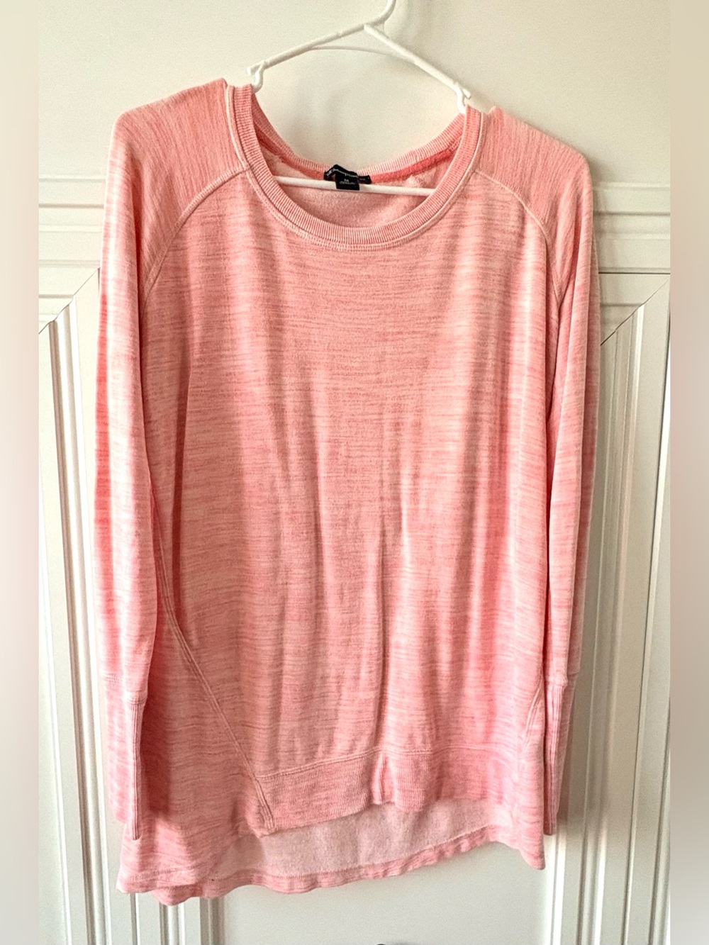 💕 CHAMPION ELITE WOMENS PINK SPACE DYE HIGH LOW LONG SLEEVE TOP - SUPER COMFY 💕